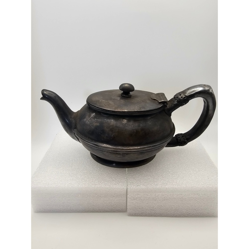 Reed & Barton Silver Soldered Teapot Hotel St Charles Vintage 3550 60 Patina
